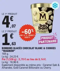 E.Leclerc Magnum Bonbons Glacés Chocolat Blanc & Cookies offre