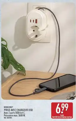 ALDI WORKZONE PRISSE AVEC CHARGEUR USB offre