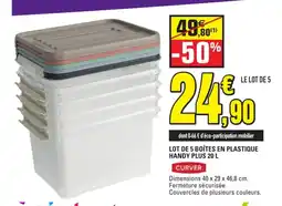 E.Leclerc CURVER BOÎTES EN PLASTIQUE HANDY PLUS offre