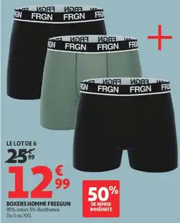 Auchan FREEGUN Boxers homme offre