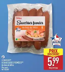 ALDI Le Marsigny Saucisses fumées offre