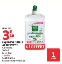 Auchan ARBRE VERT LIQUIDE VAISSELLE offre