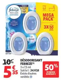 Auchan Febreze Désodorisant offre