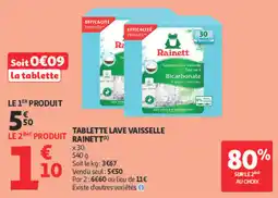 Auchan Rainett Tablettes lave vaisselle offre