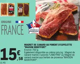 E.Leclerc Maison montfront magret de canard au piment d'espelette offre