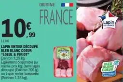 E.Leclerc Loeuil & piriot lapin entier decoupe bleu blanc coeur offre