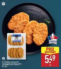 ALDI ST-CLÉMENT LE VOLAILLER 10 PANÉS DE POULET offre