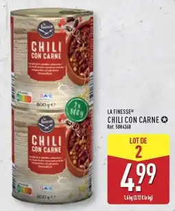 ALDI LA FINESSE CHILI CON CARNE offre