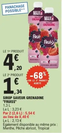 E.Leclerc Fruiss Sirop saveur grenadine offre