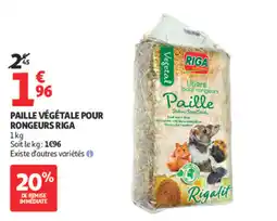 Auchan RIGA Paille végétale pour rongeurs offre
