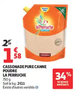 Auchan la Perruche Cassonade pure canne offre