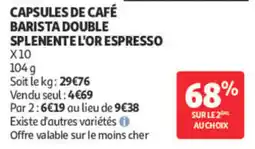 Auchan Splenente L'Or Espresso offre