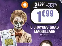 La Foir'Fouille 6 crayons gras maquillage offre