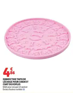 Auchan DUVOPLUS Tapis de léchage pour chien et chat offre