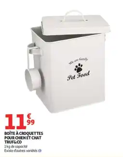 Auchan TRUF&CO BOÎTE À CROQUETTES POUR CHIEN ET CHAT offre