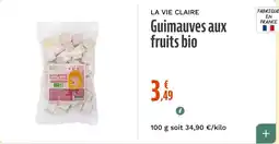 La Vie Claire LA VIE CLAIRE Guimauves aux fruits bio offre