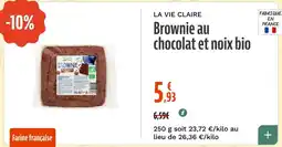 La Vie Claire LA VIE CLAIRE Brownie au chocolat et noix bio offre