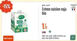 La Vie Claire SOY Crème cuisine soja bio offre