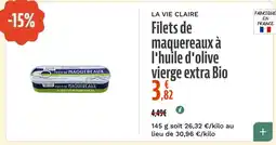 La Vie Claire LA VIE CLAIRE Filets de maquereaux offre