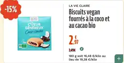 La Vie Claire La Vie Claire Biscuits vegan offre