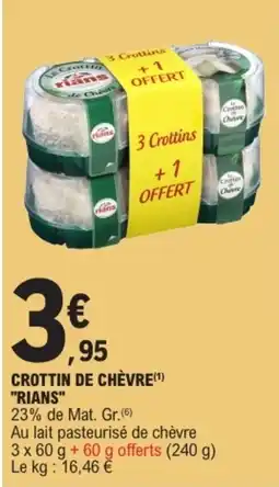 E.Leclerc Rians Crottin de chèvre offre