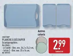 ALDI CROFTON PLANCHE À DÉCOUPER offre