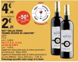E.Leclerc LABASTIDE Grande Réserve de Gaillac Rouge offre