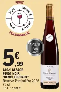 E.Leclerc HENRI EHRHART PINOT NOIR offre