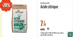 La Vie Claire Ecoclaire Acide citrique offre