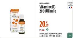 La Vie Claire D.PLANTES Vitamine D3 offre