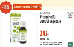 La Vie Claire D.PLANTES Vitamine D3 2000UI végétale offre