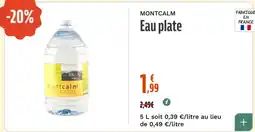 La Vie Claire Montcalm Eau plate offre