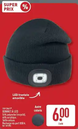 ALDI TOP CRAFT BONNET À LED offre