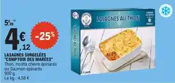E.Leclerc COMPTOIR DES MARÉES LASAGNES AU THON offre