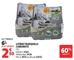 Auchan CARBONITE Litière tranquille offre
