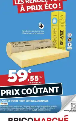 Bricomarché Isover - laine de verre pour combles aménages offre