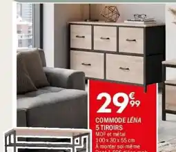 La Foir'Fouille Léna commode 5 tiroirs offre
