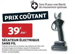 Bricomarché Sécateur électrique sans fil offre