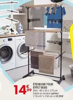 La Foir'Fouille Étendoir tour effet bois offre