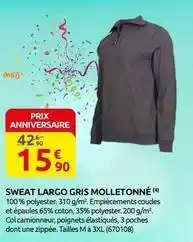 Rural Master Sweat largo gris molletonné offre