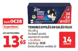 Auchan Felix Tendres Effilés en Gelée offre
