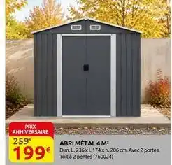 Rural Master Dim - abri métal 4 m2 offre