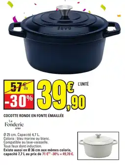 E.Leclerc La Fonderie 1890 Cocotte ronde en fonte émaillée offre