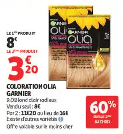 Auchan GARNIER COLORATION OLIA offre