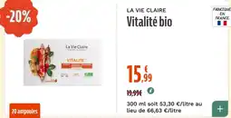 La Vie Claire La Vie Claire Vitalité bio offre
