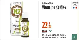 La Vie Claire D.PLANTES Vitamine K2 MK-7 offre