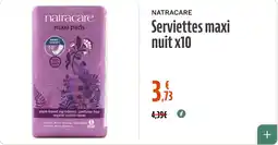 La Vie Claire NATRACARE Serviettes maxi nuit x10 offre