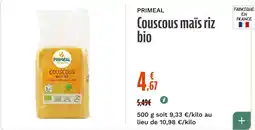 La Vie Claire PRIMEAL Couscous maïs riz bio offre