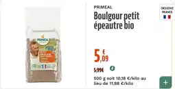 La Vie Claire PRIMEAL Boulgour petit épeautre bio offre