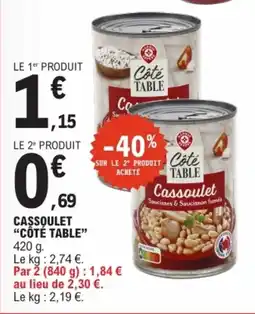 E.Leclerc Côté Table Cassoulet offre